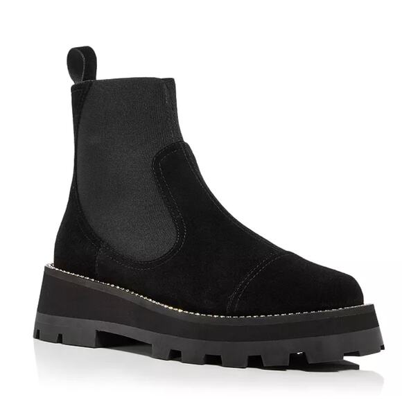 Jimmy Choo Black Clayton Suede Embellished Chelsea Boots - Picture 5 of 15